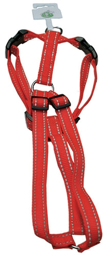 NYLON BORSTTUIG VERSTELBAAR ORANJE/REFLECTEREND 20 MMX40-70 CM