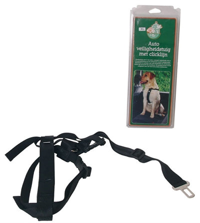 NYLON TUIG MET GORDELSLUITING ZWART 25 MMX HALS 75 CM-BUIK 90 C