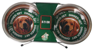 DINNER-SET MET 2 RVS BAKKEN 21 CM