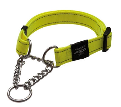 ROGZ FOR DOGS FANBELT HALFSLIP HALSBAND GEEL 20 MMX34-56 CM