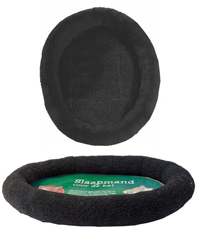 MAND IMITATIE SCHAPENWOL ZWART 48X38X8CM