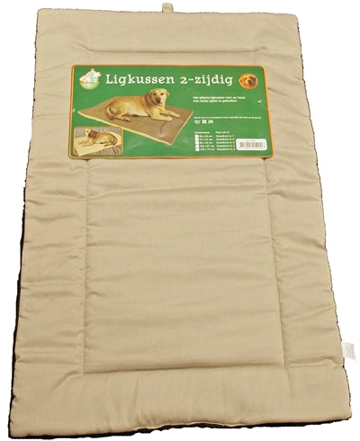 LIGBED 2-ZIJDIG BEIGE/ZWART 75X47 CM