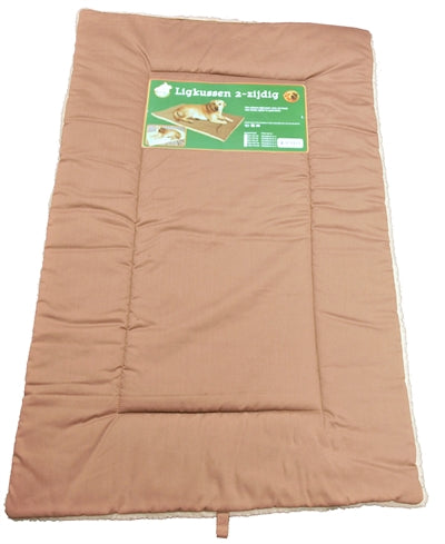 LIGBED 2-ZIJDIG BRUIN/WIT 120X73 CM