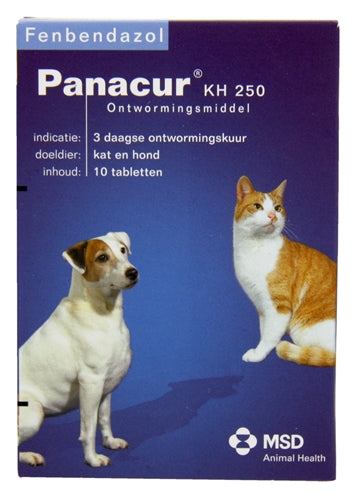 PANACUR HOND / KAT 250 MG 10 TABLET