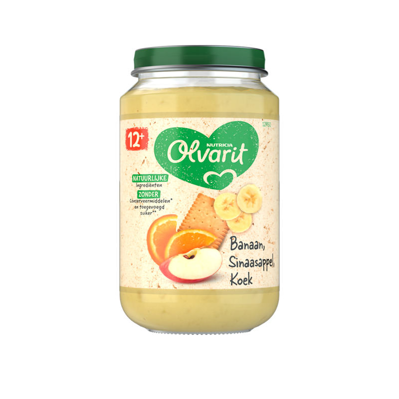Olvarit Fruit Snack Banana Orange Biscuit 12months+ 200gr