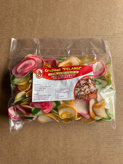 8Naga Kerupuk Pelangi Seblak Warna Warni 250g