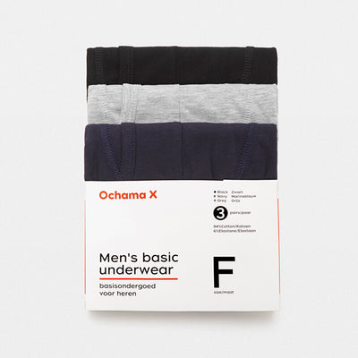 Ochama X Men's Underwear Stretch Cotton Briefs Underpants One size (3-pack)