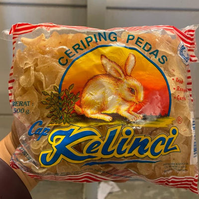 Kerupuk Kelinci Cerimping Pedas 500g
