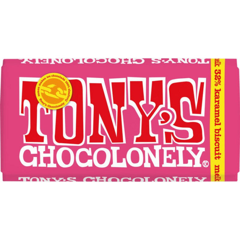 Tony's Chocolonely Millk Caramel Biscuit Bar 180g