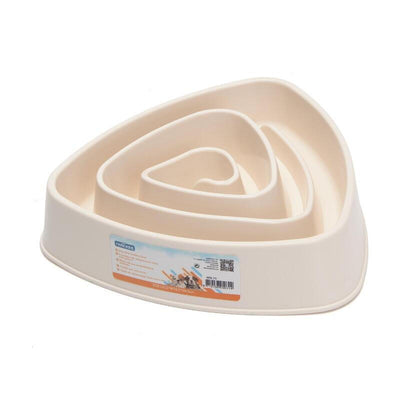 Dog Slow-feeding Bowl PP Light Brown