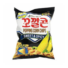 Lotte Popping Corn Chips Sweet Spicy 72g