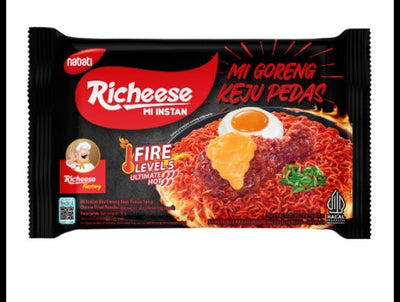 Nabati Richeese Mi Instant Mi Goreng Keju Pedas Level 5