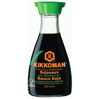 Kikkoman Soy Sauce (Less Salt) 150ml Natuurlijke Gebrouwen Sojasaus met Minder Zout 150ml