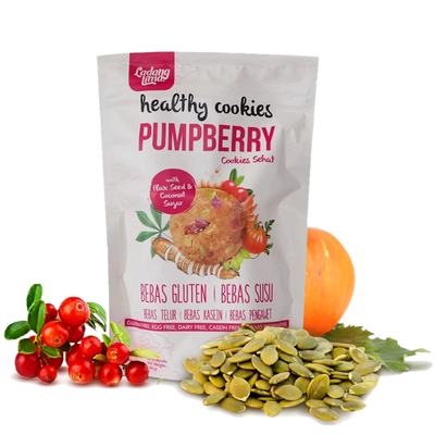 Ladang Lima Cookies Pumpberry Gluten Free Egg Free Healthy Cookies 180g  - TOKOPOINT.COM